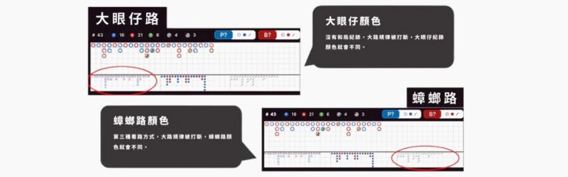 百家樂路線分析｜大眼仔路、蟑螂路