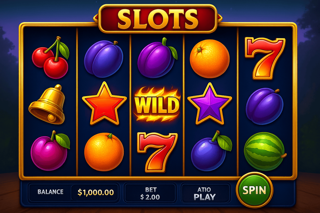 線上老虎機遊戲介面圖