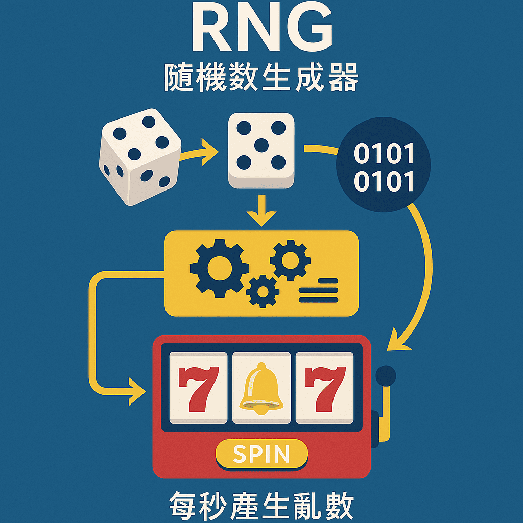 老虎機RNG隨機數原理示意圖