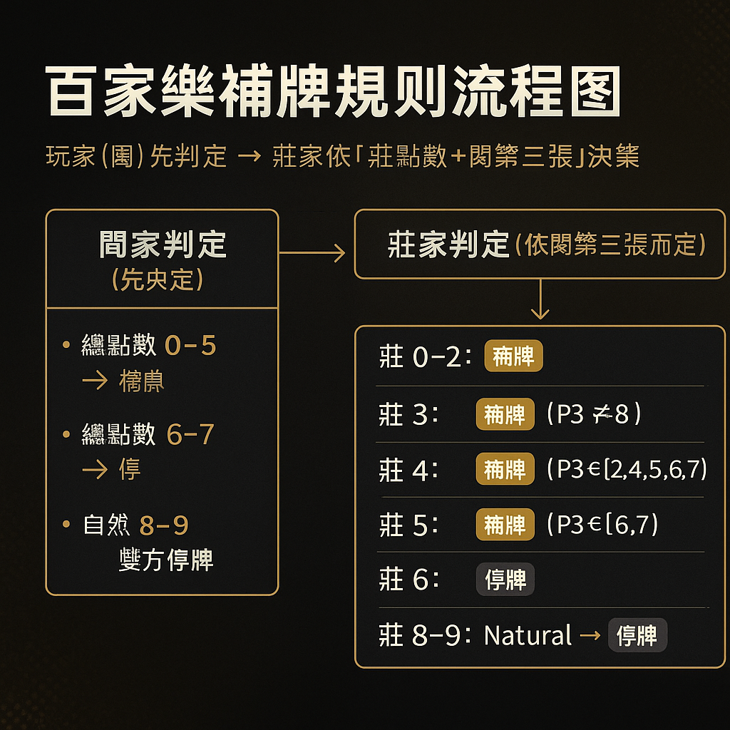 百家樂 補牌規則 圖解