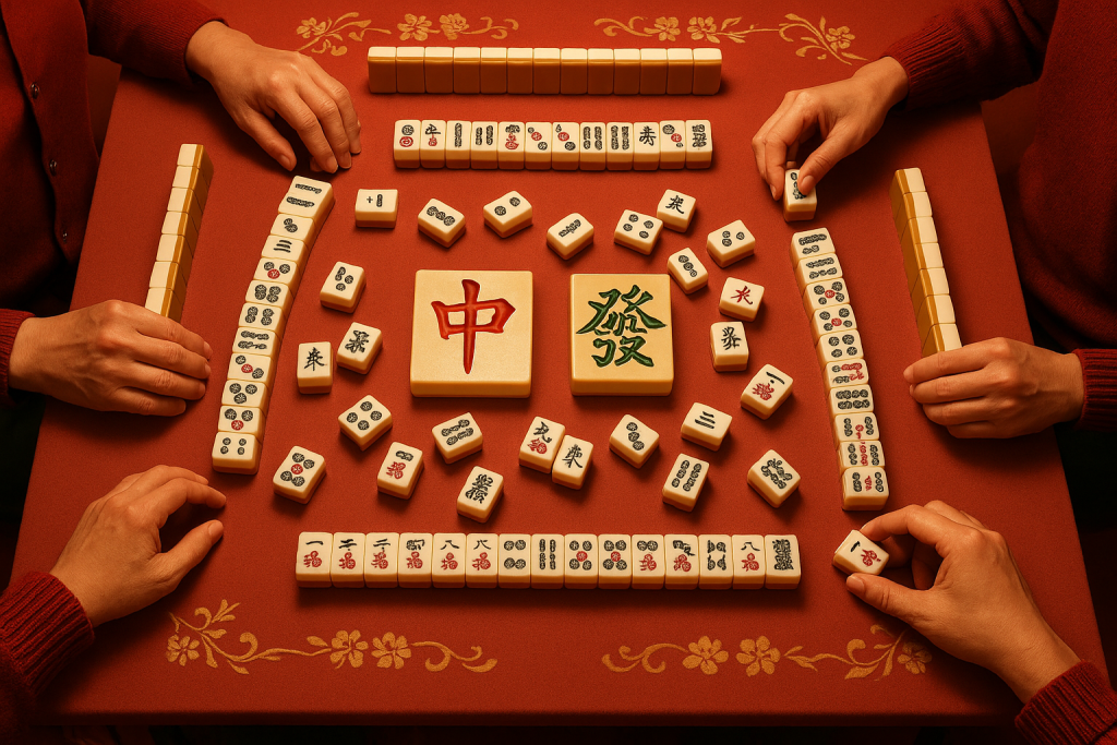 香港麻雀桌面示意圖